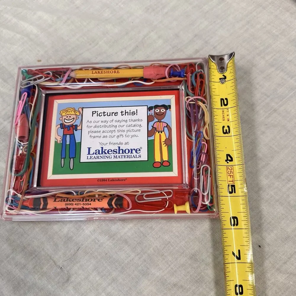 LAKESHORE Learning 1994 Photo Frame 3 1/2 X 5 Push Pins Paperclips Teachers